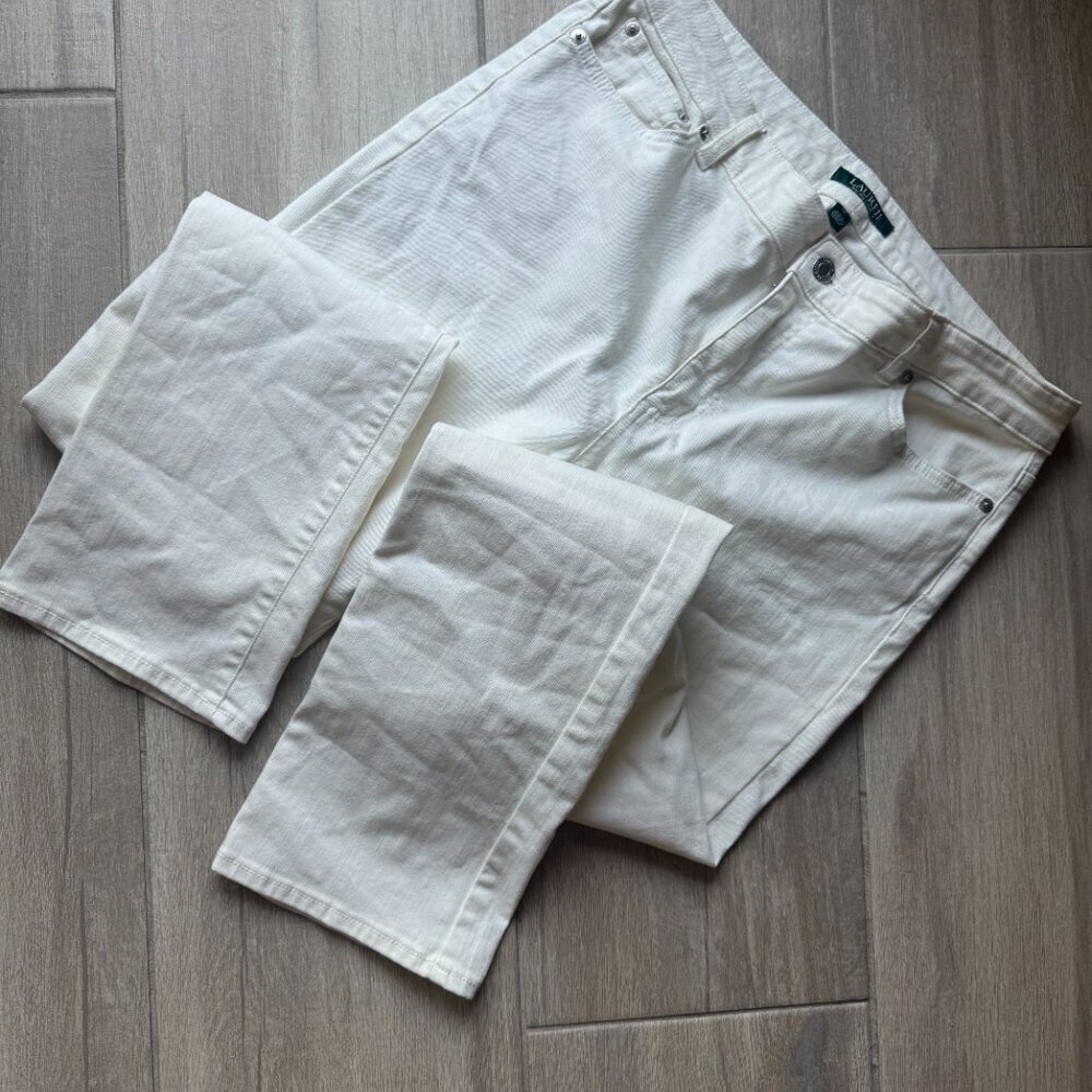 Lauren White Straight Leg Jeans – Women’s Size 14 - Picture 2 of 10